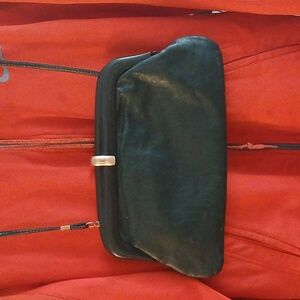 Men's Black Leather Crossbody Bag